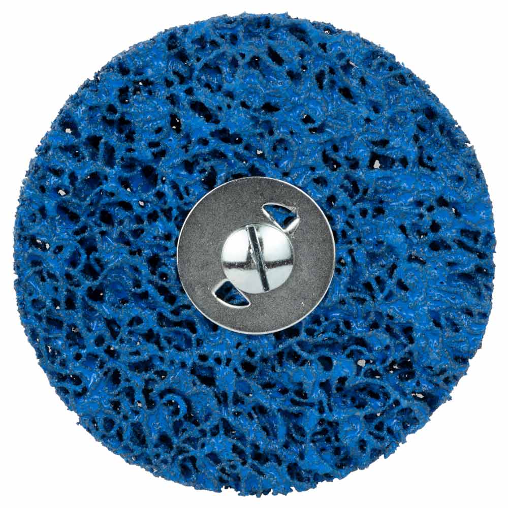 Круг зачистний з нетканого абразиву (корал) Ø100мм із тримачем синій середня жорсткість SIGMA (9175231) - фото №2