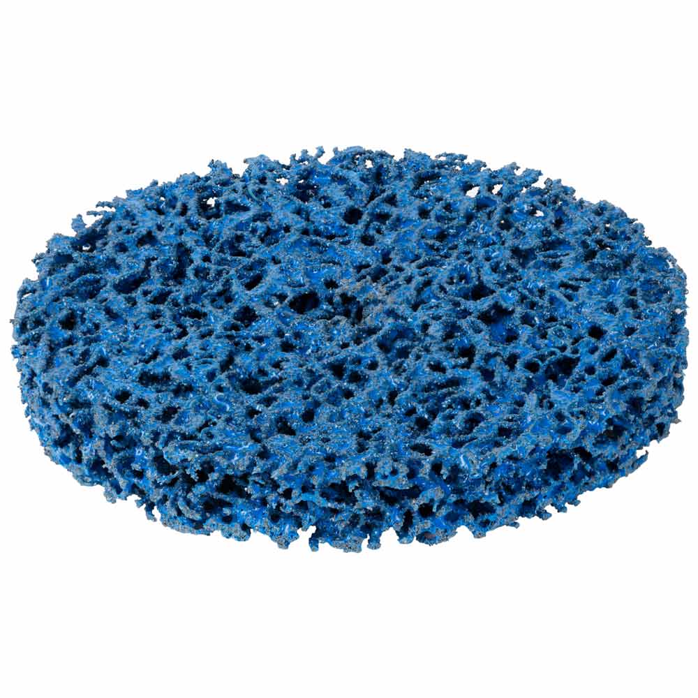 Круг зачистний з нетканого абразиву (корал) Ø100мм без тримача синій середня жорсткість SIGMA (9175741) - фото №4