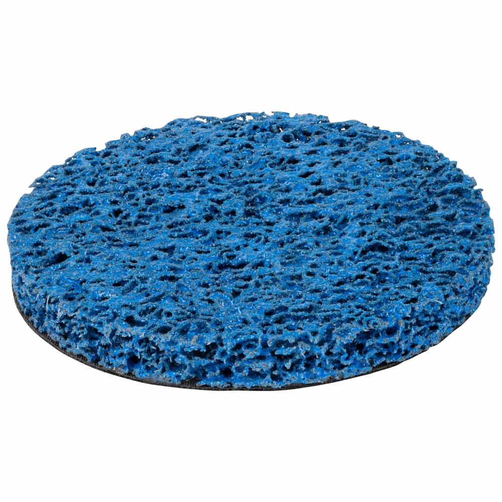 Круг зачистний з нетканого абразиву (корал) Ø125мм на липучці синій середня жорсткість SIGMA (9176211) - фото №3