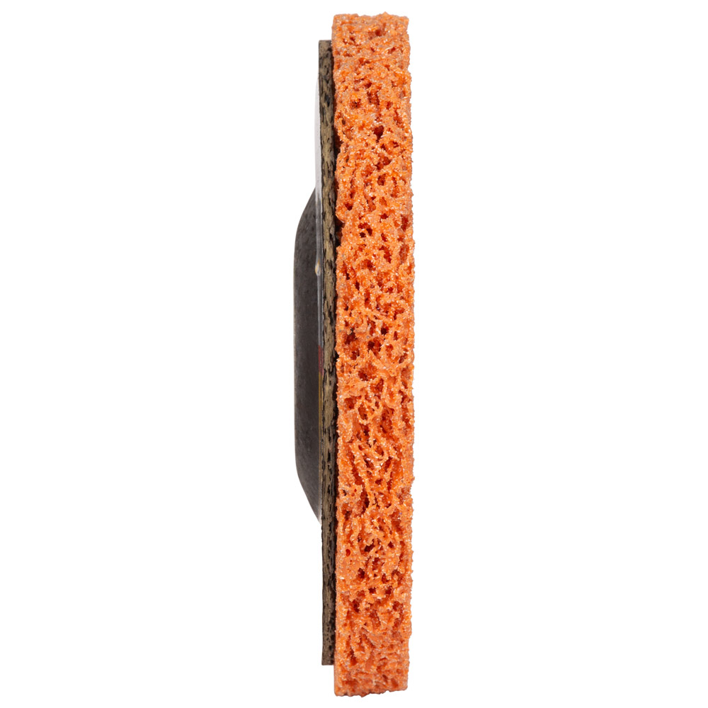 Круг зачистний з нетканого абразиву (корал) Т27 Ø125×22.23мм помаранчевий жорсткий SIGMA (9176611) - фото №4