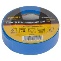 Изолента ПВХ (синяя) 0.13мм×19мм×20м Premium SIGMA (8411411)