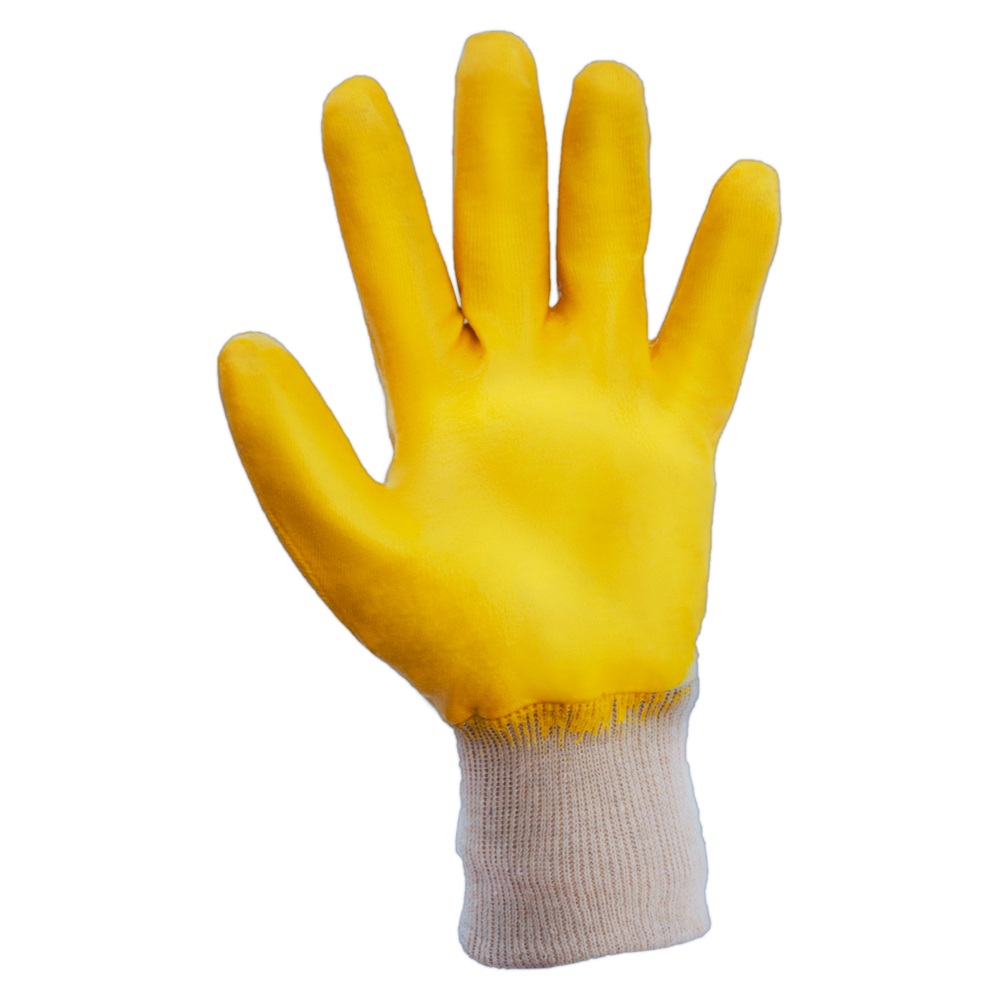 Рукавички трикотажні з нітриловим покриттям (жовті) SIGMA (9443441) - фото №3