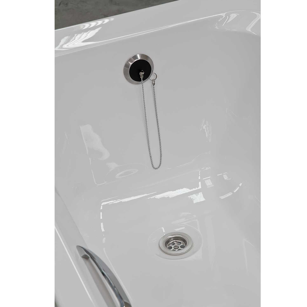 Cифон для ванны с пробкой на цепочке и адаптером Ø40/50мм WIRQUIN (9543420) - фото №2 - мал.
