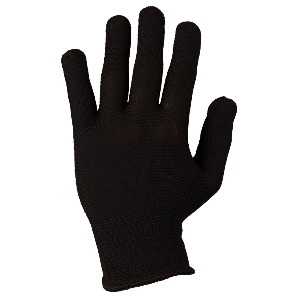 Перчатки трикотажные с точечным ПВХ покрытием р8 Микроточка (чёрные) КРАТНО 12 парам SIGMA (9442941) - фото №3 - мал.
