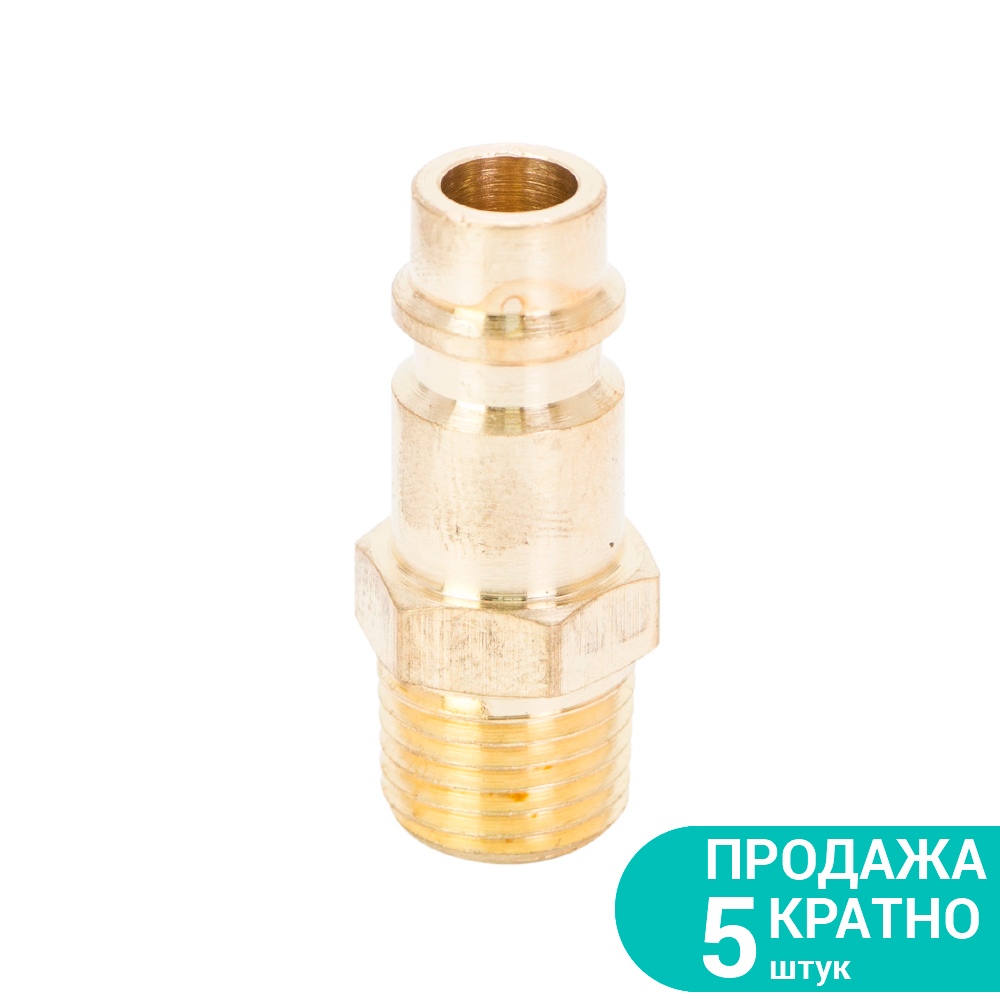 Штуцер с наружным резьбовым соединением MT 1/4" (латунь) SIGMA (7022511) - фото №1 - мал.