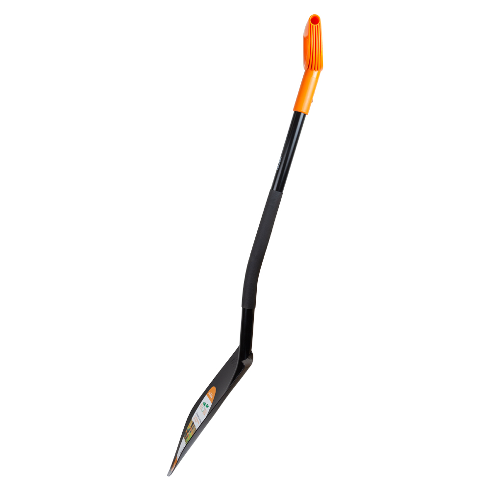 Лопата штыковая с металлической ручкой 365×210×1170мм 2.1кг (американка) FLORA (5045244) - фото №3 - мал.