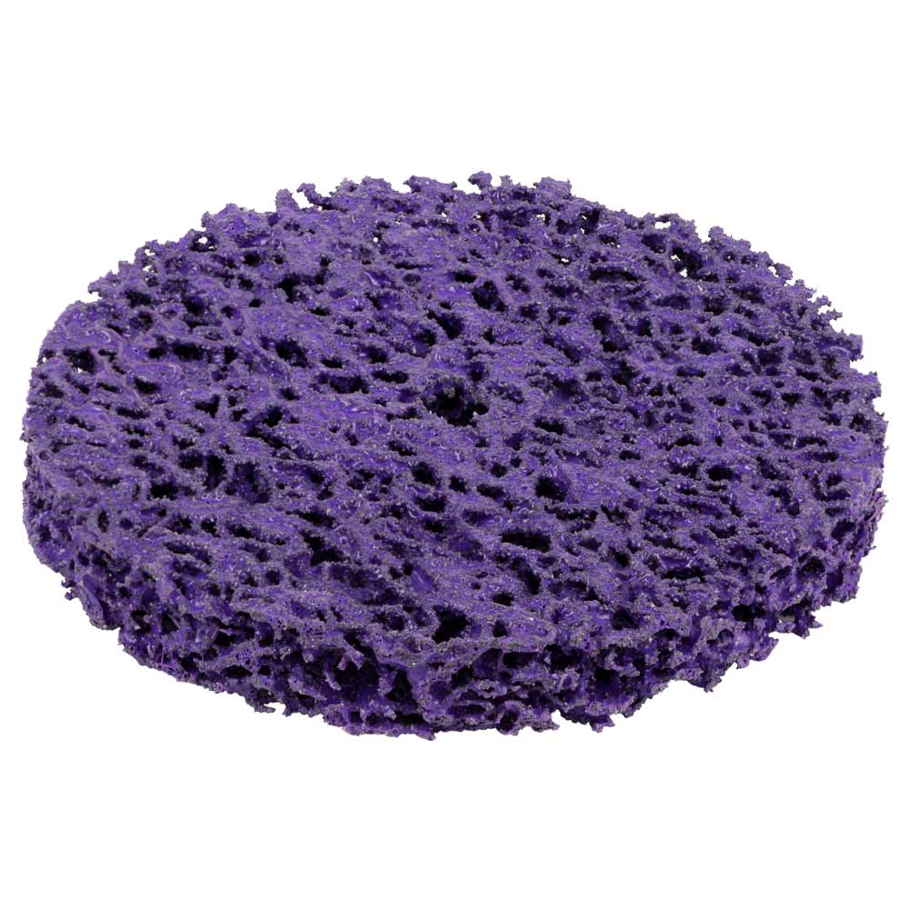 Круг зачистной из нетканого абразива (коралл) Ø100мм без держателя фиолетовый жесткий SIGMA (9175661) - фото №3 - мал.