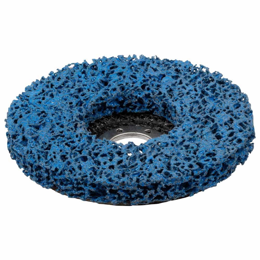 Круг зачистной из нетканого абразива (коралл) Т27 Ø125×22.23мм синий средняя жесткость SIGMA (9176711) - фото №3 - мал.