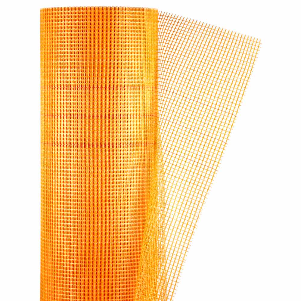 Стеклосетка штукатурная щелочестойкая оранжевая 145г/м2 5×5мм 1×50м SIGMA (8406831) - фото №1 - мал.