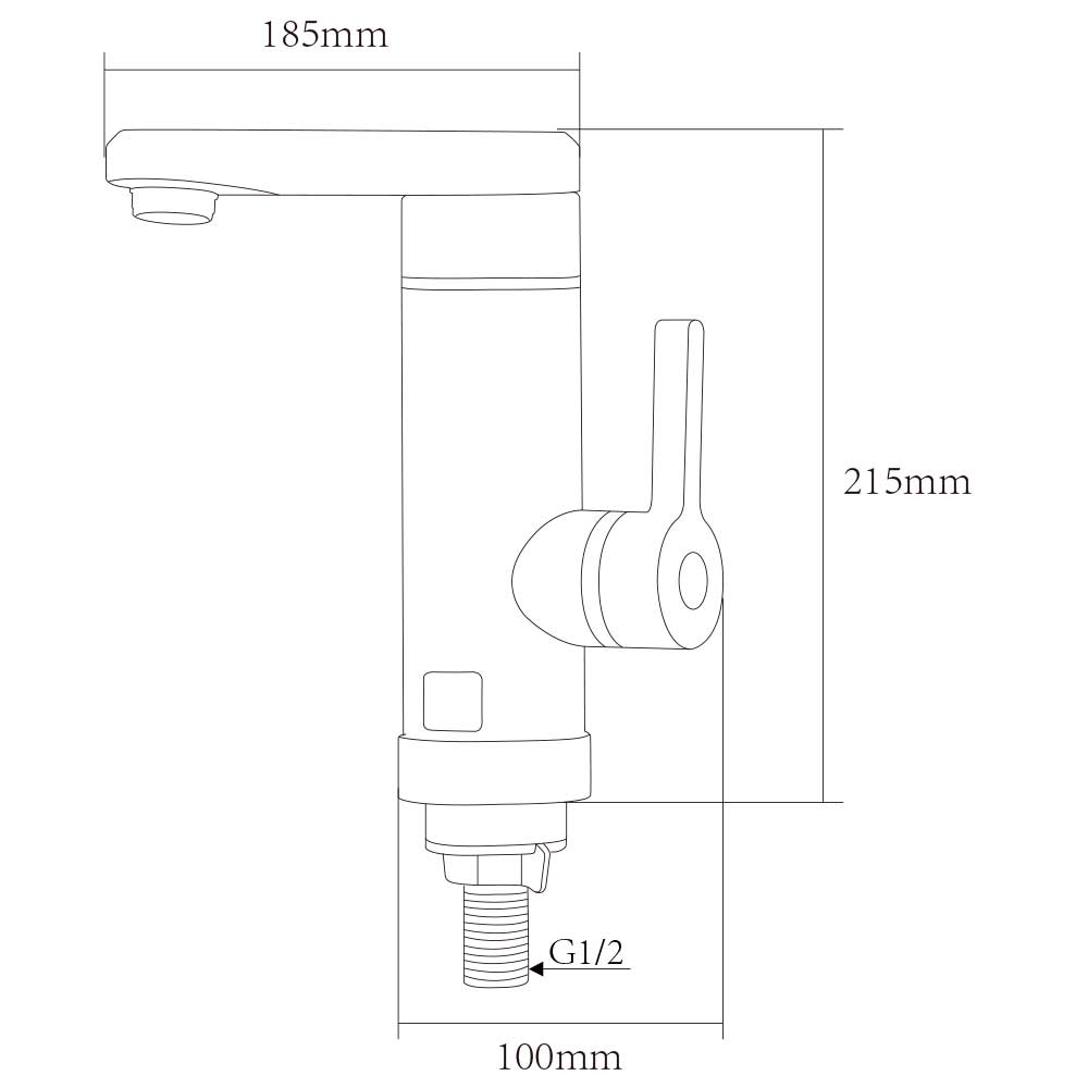 Кран-водонагреватель проточный HZ 3.0кВт 0.4-5бар для кухни гусак прямой на гайке (W) AQUATICA HZ-6B243W (9791123) - фото №2 - мал.