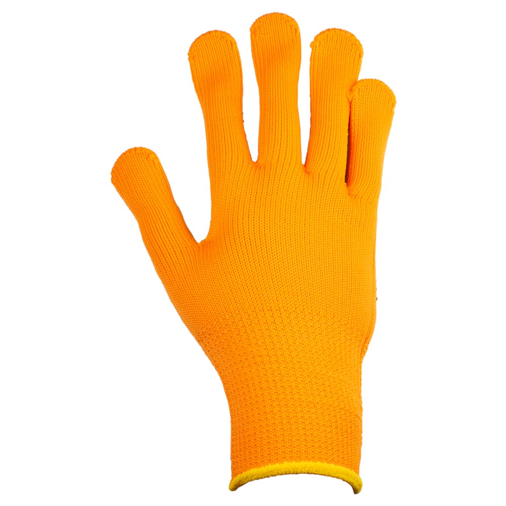 Перчатки трикотажные с точечным ПВХ покрытием утепленные р10 (оранжевые) КРАТНО 12 парам GRAD (9442375) - фото №3 - мал.