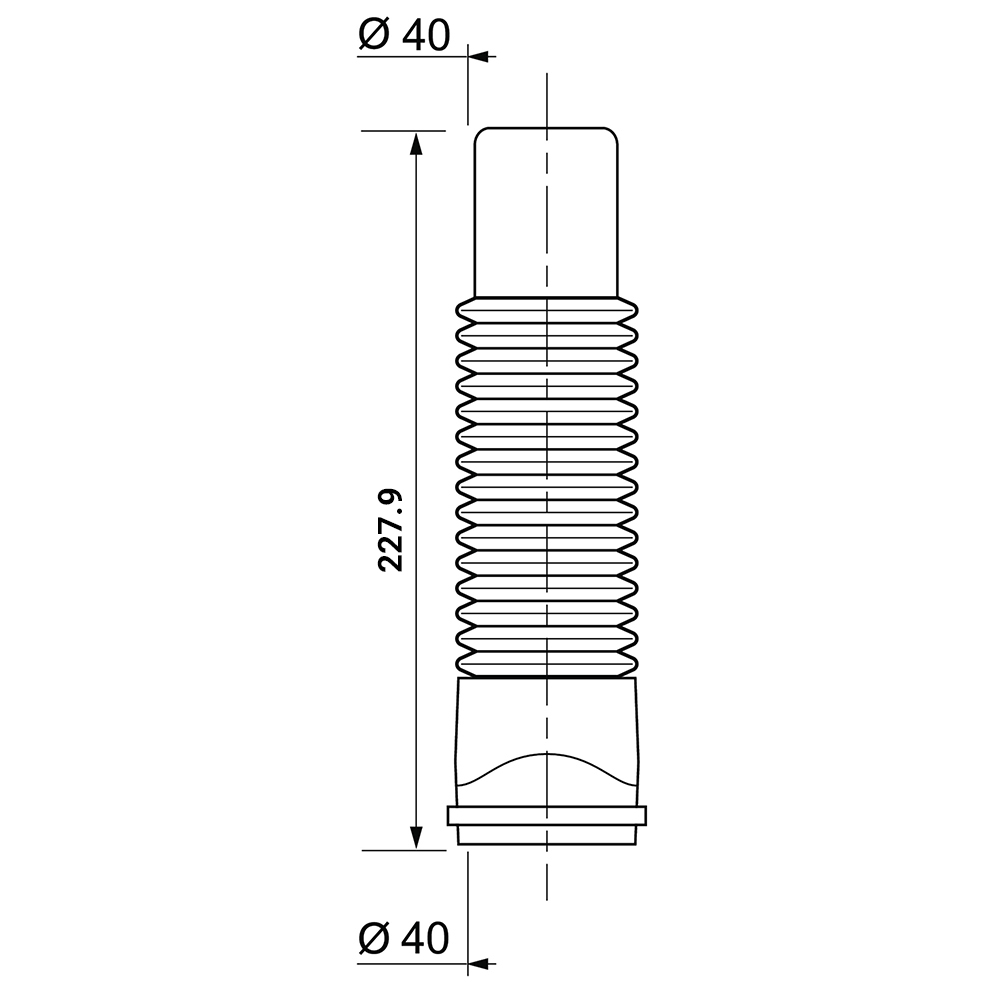 З'єднання гнучке Magiflex Ø40мм F-M 227.9мм WIRQUIN (9549354) - фото №5 мал.