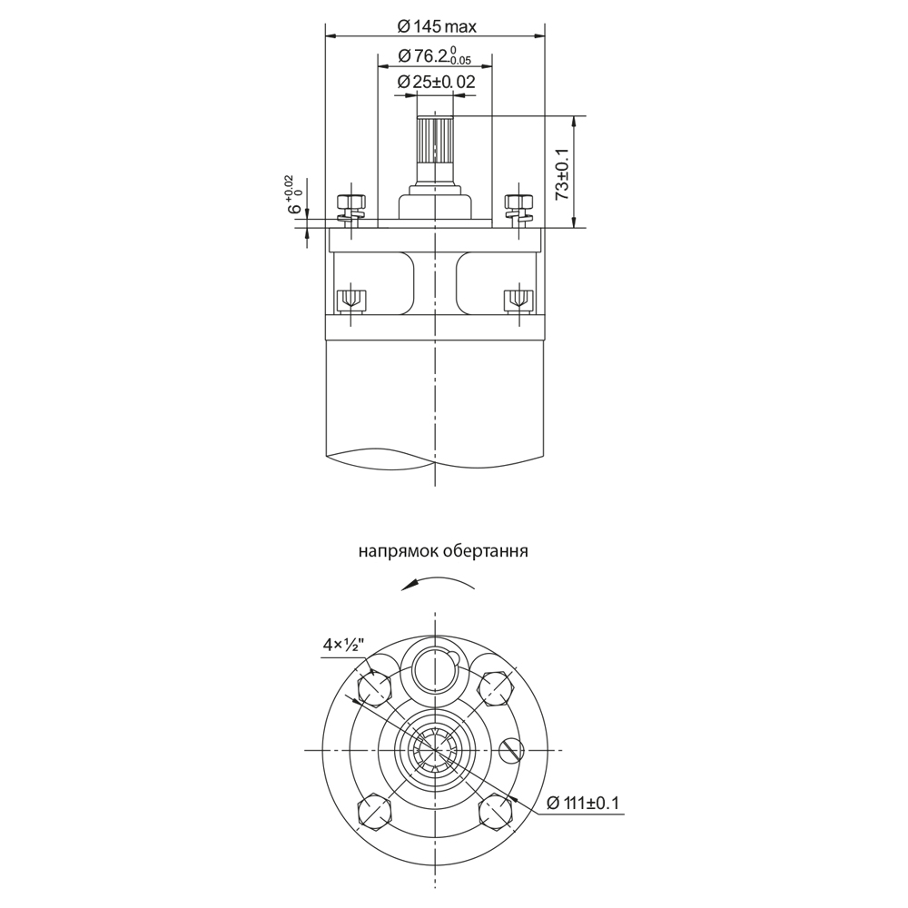 Насос центробежный 380В 3кВт (из 3х частей) DONGYIN 6SP30-3 (7777203) - фото №2 - мал.