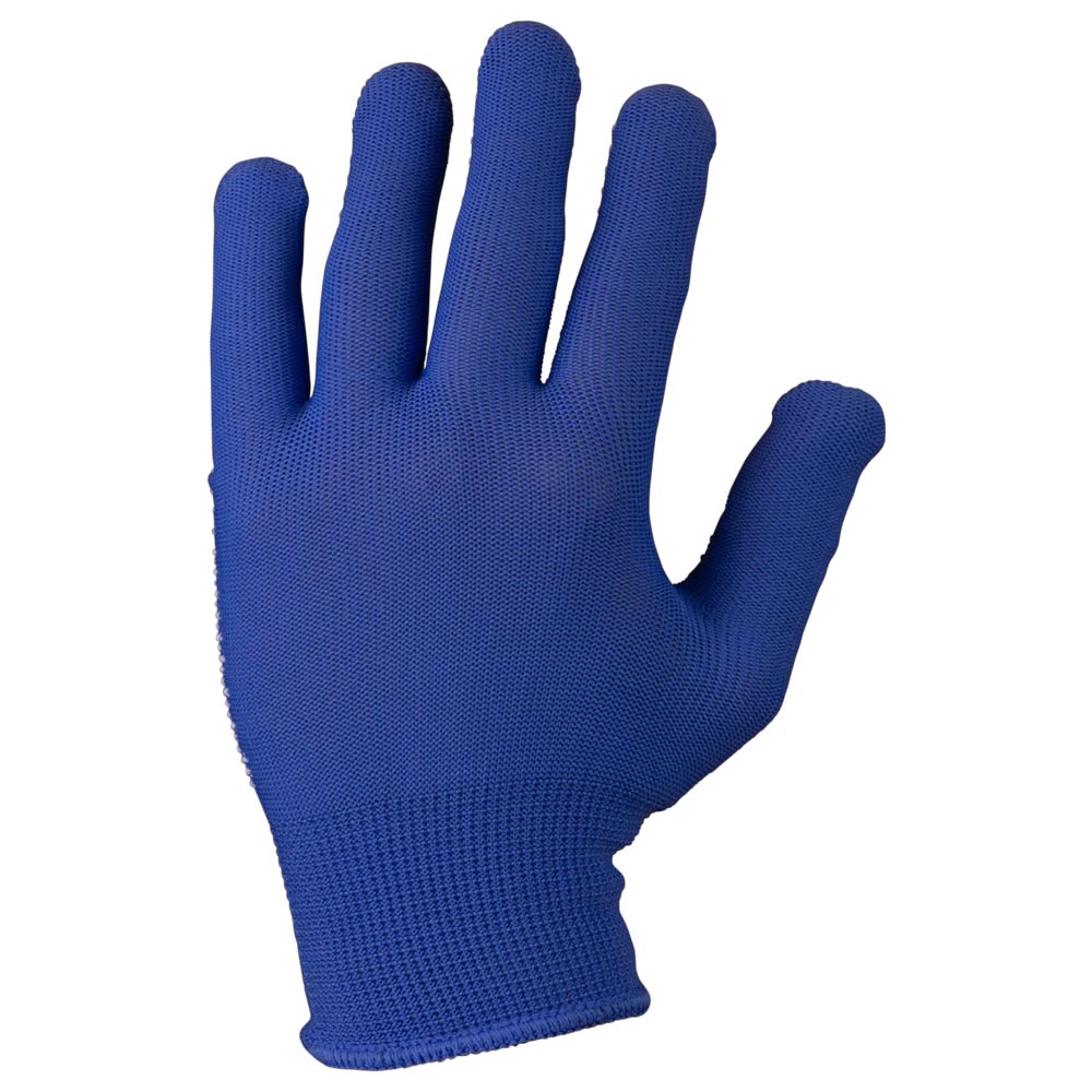 Перчатки трикотажные с точечным ПВХ покрытием р8 Микроточка (синие) КРАТНО 12 парам SIGMA (9442881) - фото №3 - мал.