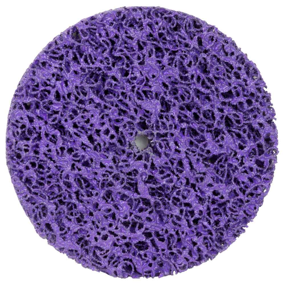 Круг зачистной из нетканого абразива (коралл) Ø125мм без держателя фиолетовый жесткий SIGMA (9175681) - фото №1 - мал.