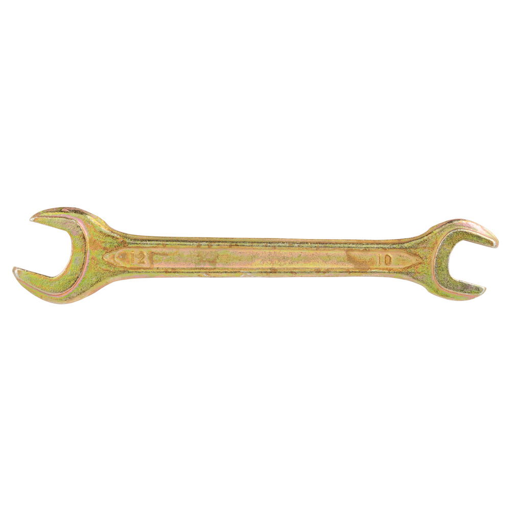 Ключ рожковый 10×12мм желтый цинк SIGMA (6025121) - фото №1 - мал.