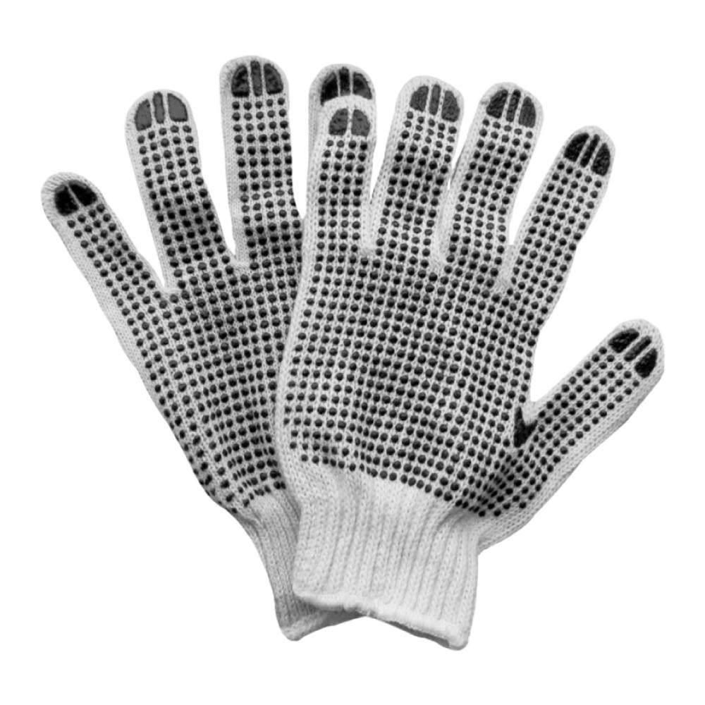 Перчатки трикотажные с точечным ПВХ покрытием р10 (двухсторонние, манжет) SIGMA (9442331) - фото №1 - мал.