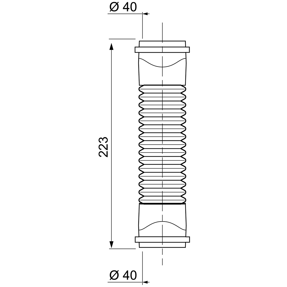 Соединение гибкое Magiflex Ø40мм F-F 223мм WIRQUIN (9549351) - фото №5 - мал.