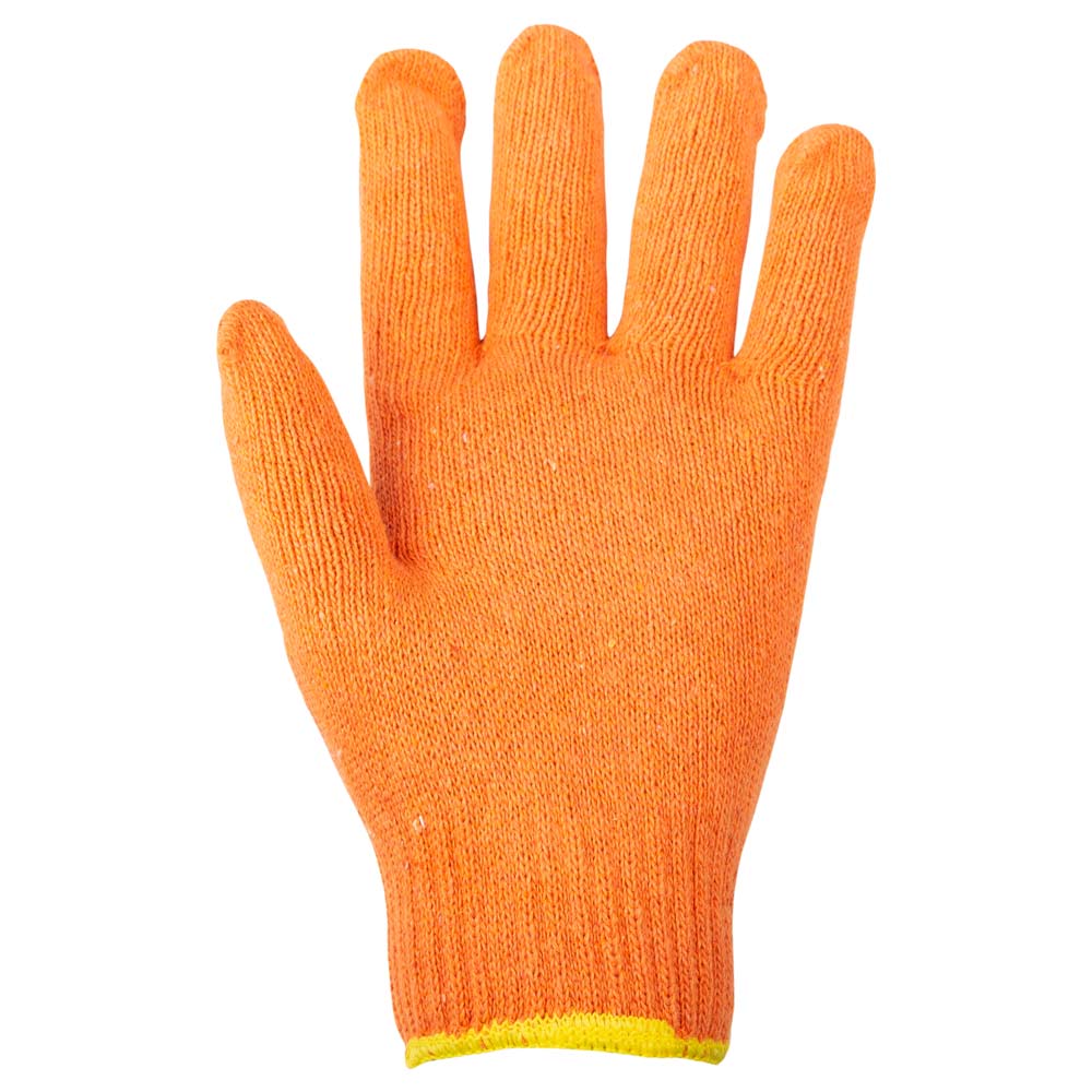 Рукавички трикотажні без точкового ПВХ покриття р10 Універсал (помаранчеві) SIGMA (9441441) - фото №3 мал.