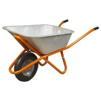 Тачка строительная одноколесная 90л 200кг колесо 15" (из 4-х ЧАСТЕЙ) FLORA (5056464)