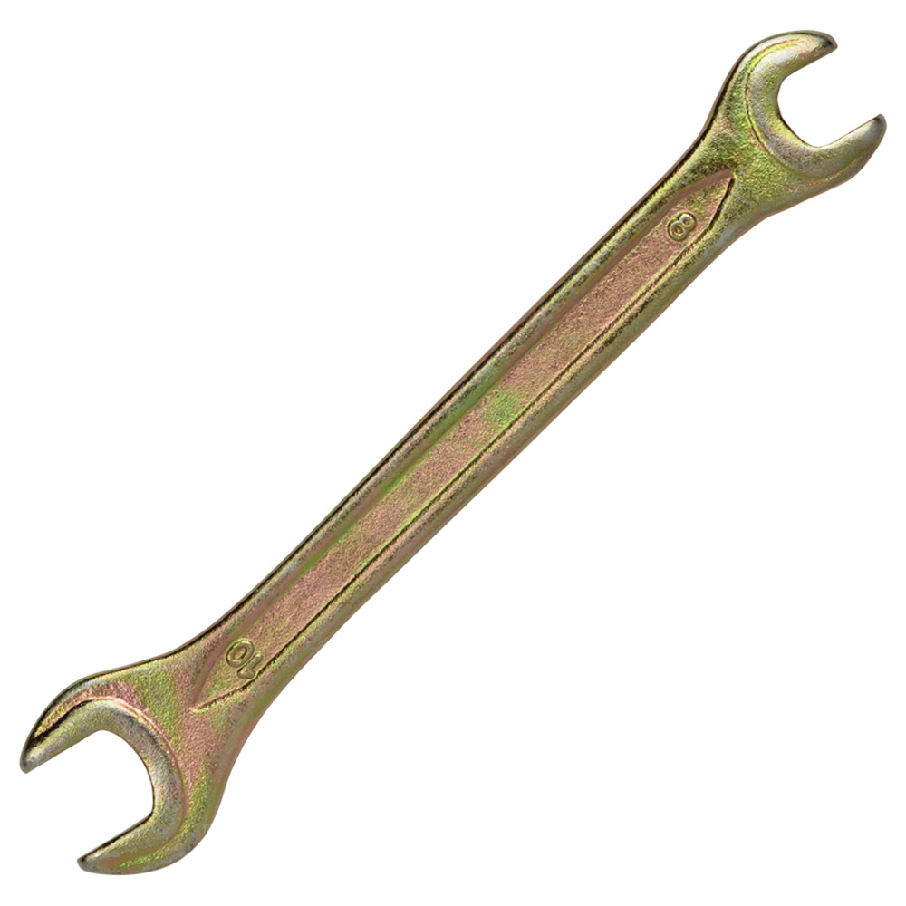 Ключ рожковый 8×10мм желтый цинк SIGMA (6025101) - фото №2 - мал.