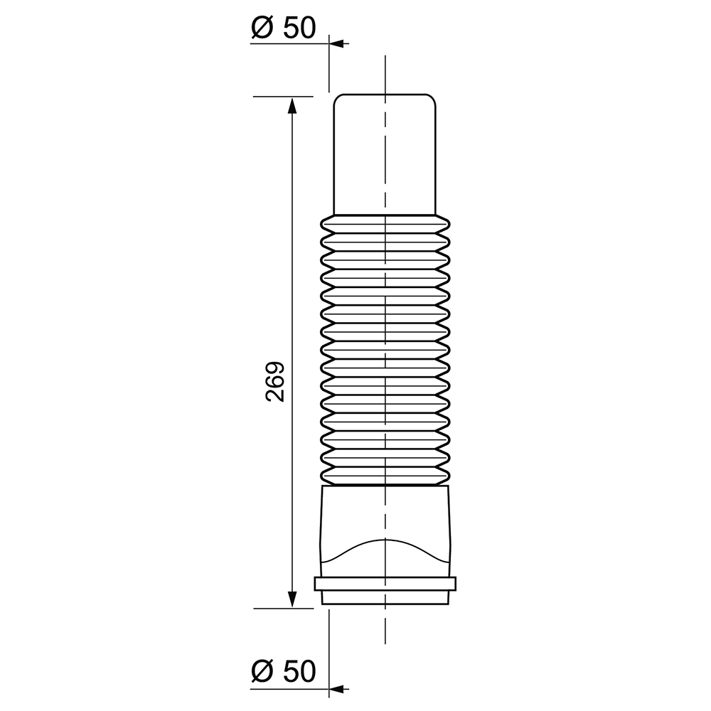 З'єднання гнучке Magiflex Ø50мм F-M 269мм WIRQUIN (9549353) - фото №5 мал.