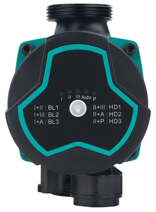 Насос циркуляційний енергозберігаючий 5-39Вт Hmax 6м Qmax 53л/хв Ø1½" 130мм + гайки Ø1" AQUATICA GPA25-6/130 III (774052) - фото №2 мал.