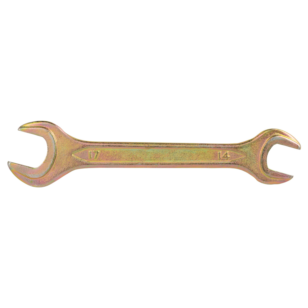 Ключ рожковый 14×17мм желтый цинк SIGMA (6025171) - фото №1 - мал.