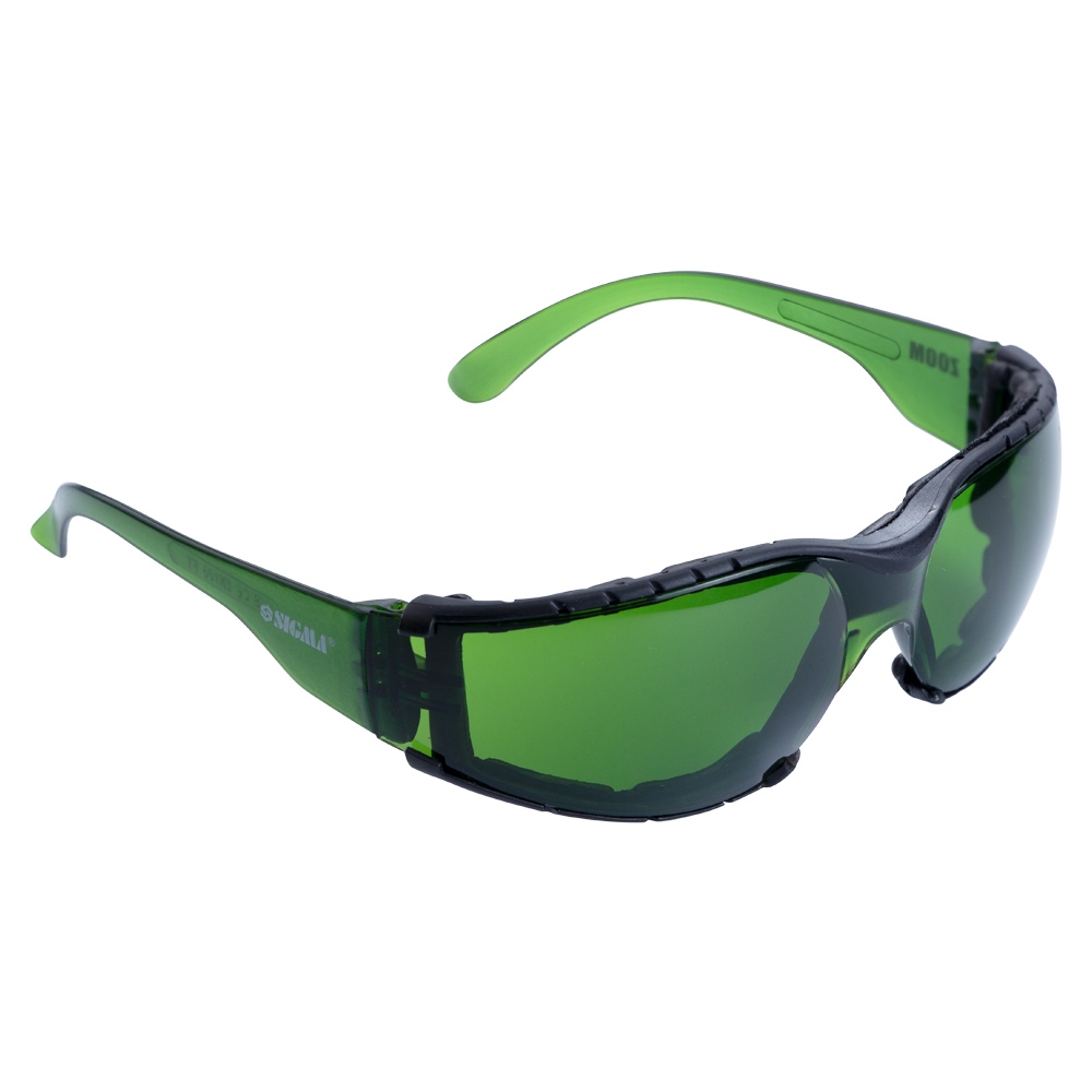 Очки защитные c обтюратором Zoom anti-scratch, anti-fog (зеленые) SIGMA (9410881) - фото №2 - мал.