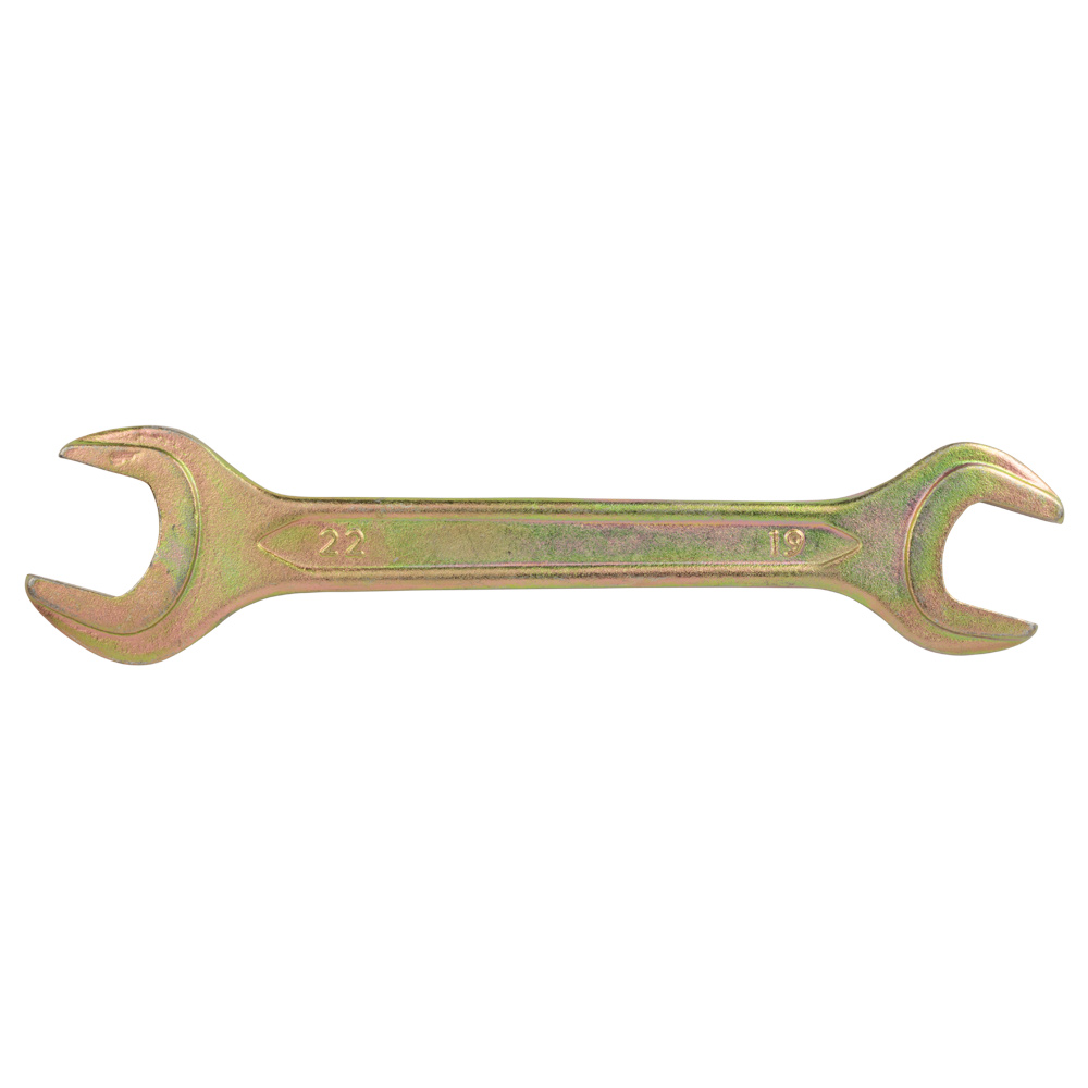 Ключ рожковый 19×22мм желтый цинк SIGMA (6025221) - фото №1 - мал.
