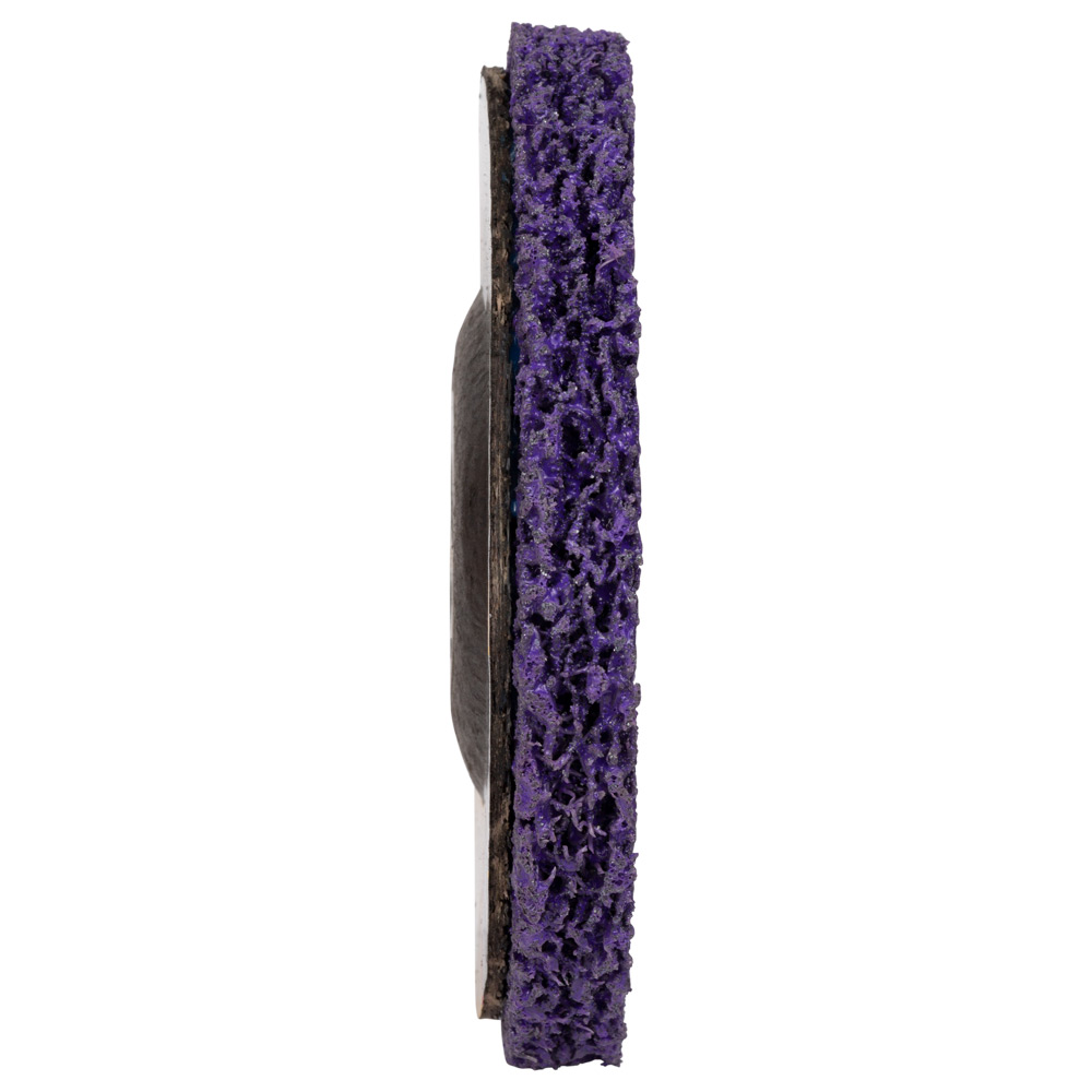 Круг зачистной из нетканого абразива (коралл) Т27 Ø125×22.23мм фиолетовый жесткий SIGMA (9176661) - фото №4 - мал.
