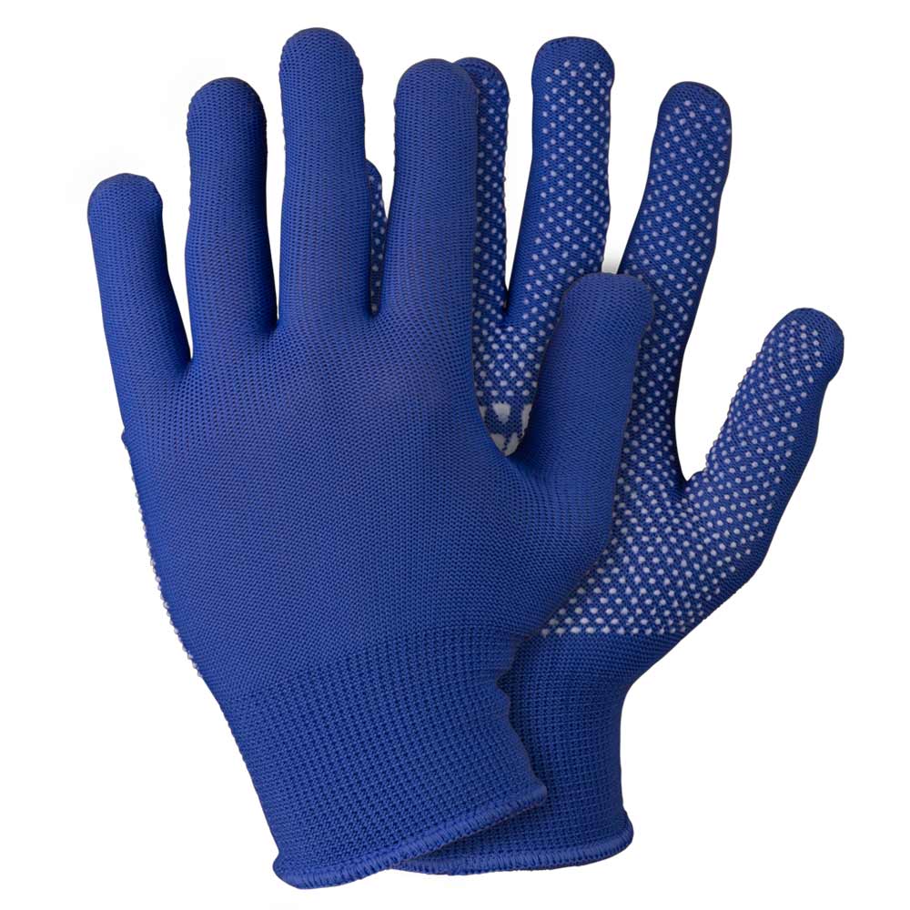 Перчатки трикотажные с точечным ПВХ покрытием р8 Микроточка (синие) SIGMA (9442871) - фото №1 - мал.