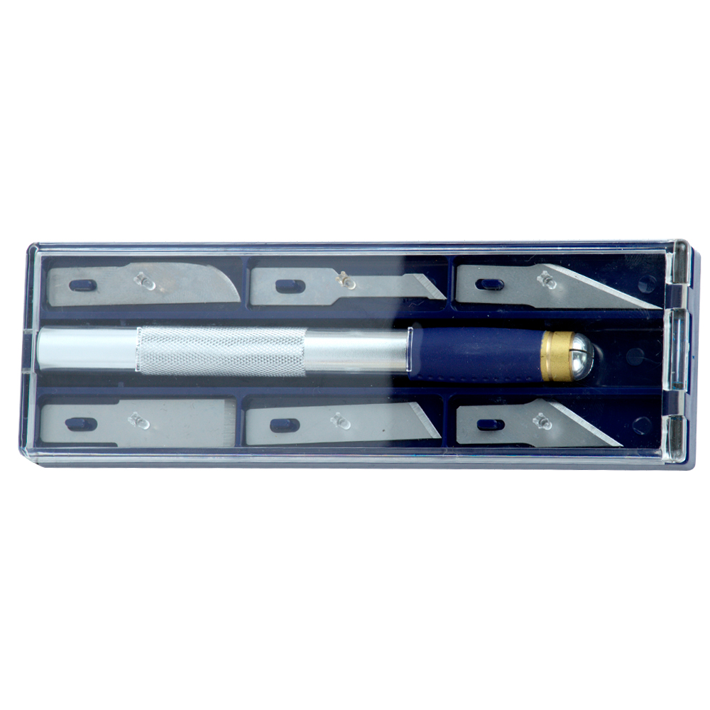 Набор ножей моделярских 6шт + держатель SIGMA (8214011) - фото №1 - мал.