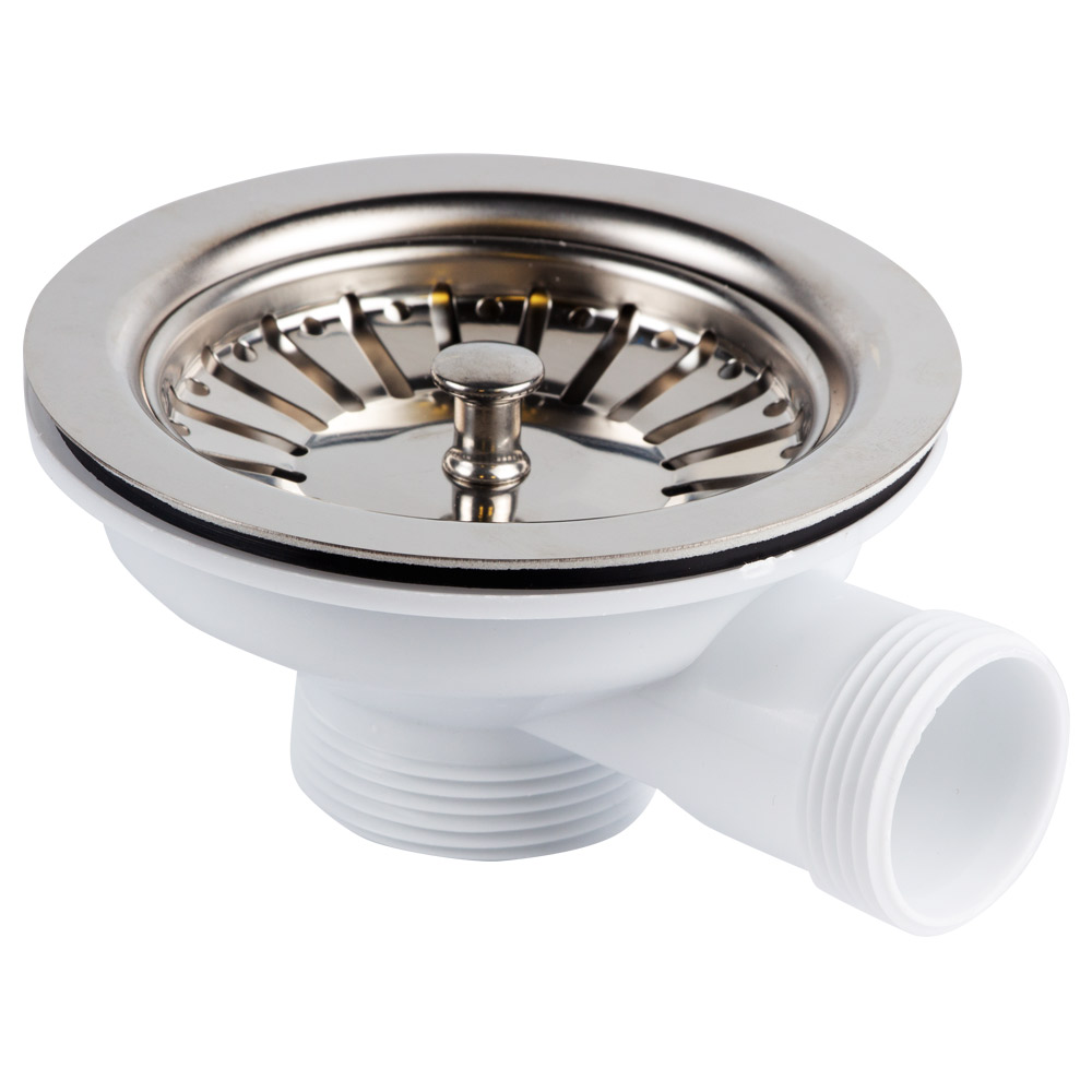 Клапан донний для кухонної мийки 1½" з нерж. решіткою та переливом WIRQUIN (9545680) - фото №5 мал.