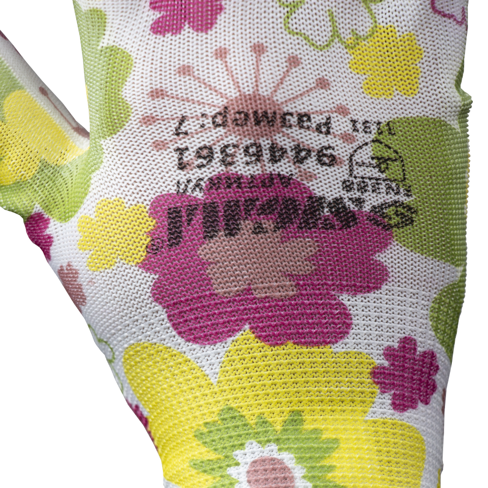 Перчатки с ПУ покрытием (белые, манжет) SIGMA (9446361) - фото №4 - мал.