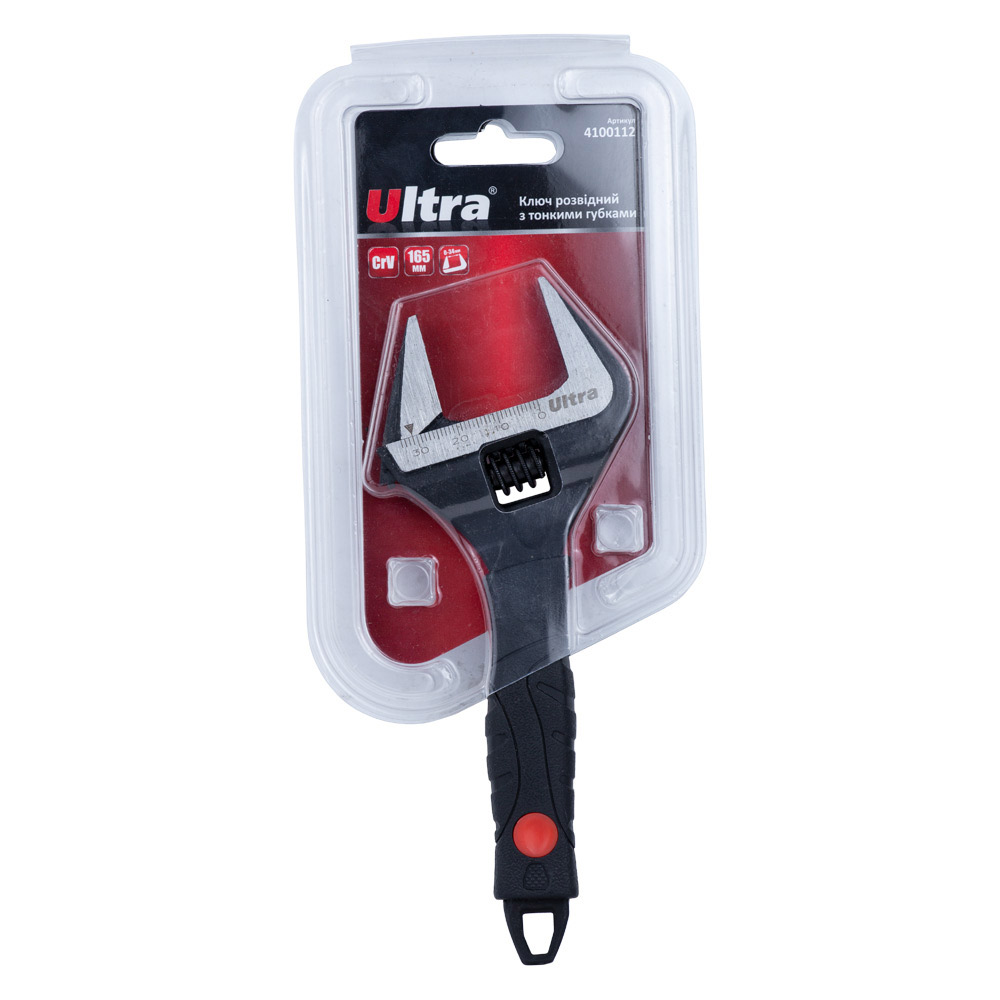 Ключ розвідний з тонкими губами 165мм, 0-34мм CrV ULTRA (4100112) - фото №5 мал.