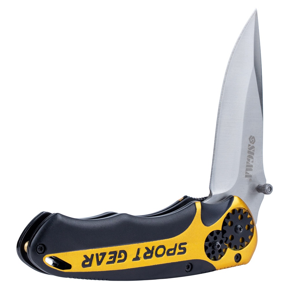 Нож раскладной 115мм (рукоятка алюминиевый сплав) SIGMA (4375751) - фото №5 - мал.