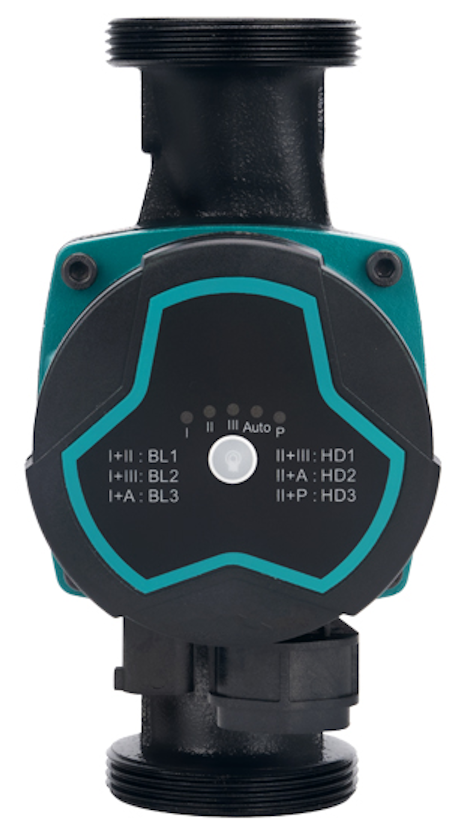 Насос циркуляційний енергозберігаючий 5-25Вт Hmax 4м Qmax 47л/хв Ø1½" 180мм + гайки Ø1" AQUATICA GPA25-4/180 III (774043) - фото №2 мал.