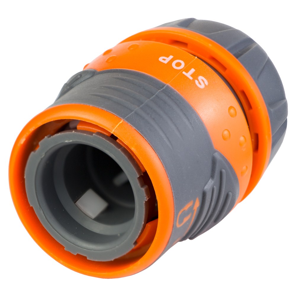 Конектор 1/2" швидкознімний для шланга 1/2" аквастоп з замком (ABS+TPR) FLORA (5015434) - фото №7 мал.