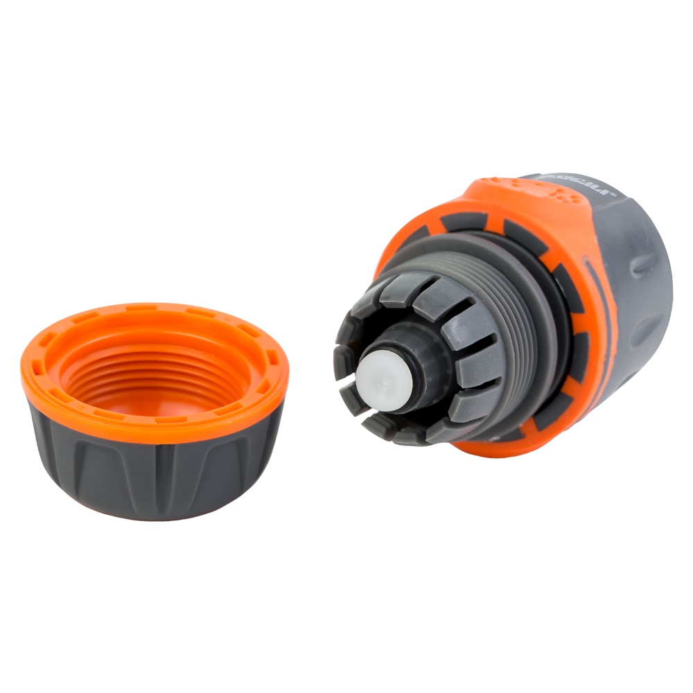 Коннектор 1/2" быстросъёмный для шланга 1/2" аквастоп (ABS+TPR) FLORA (5015494) - фото №4 - мал.