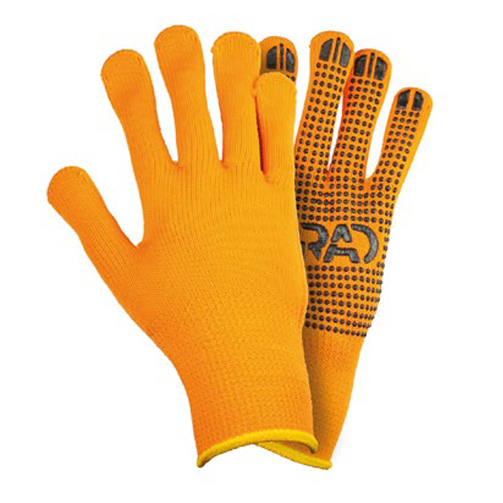 Перчатки трикотажные с точечным ПВХ покрытием утепленные р10 (оранжевые) КРАТНО 12 парам GRAD (9442375) - фото №1 - мал.