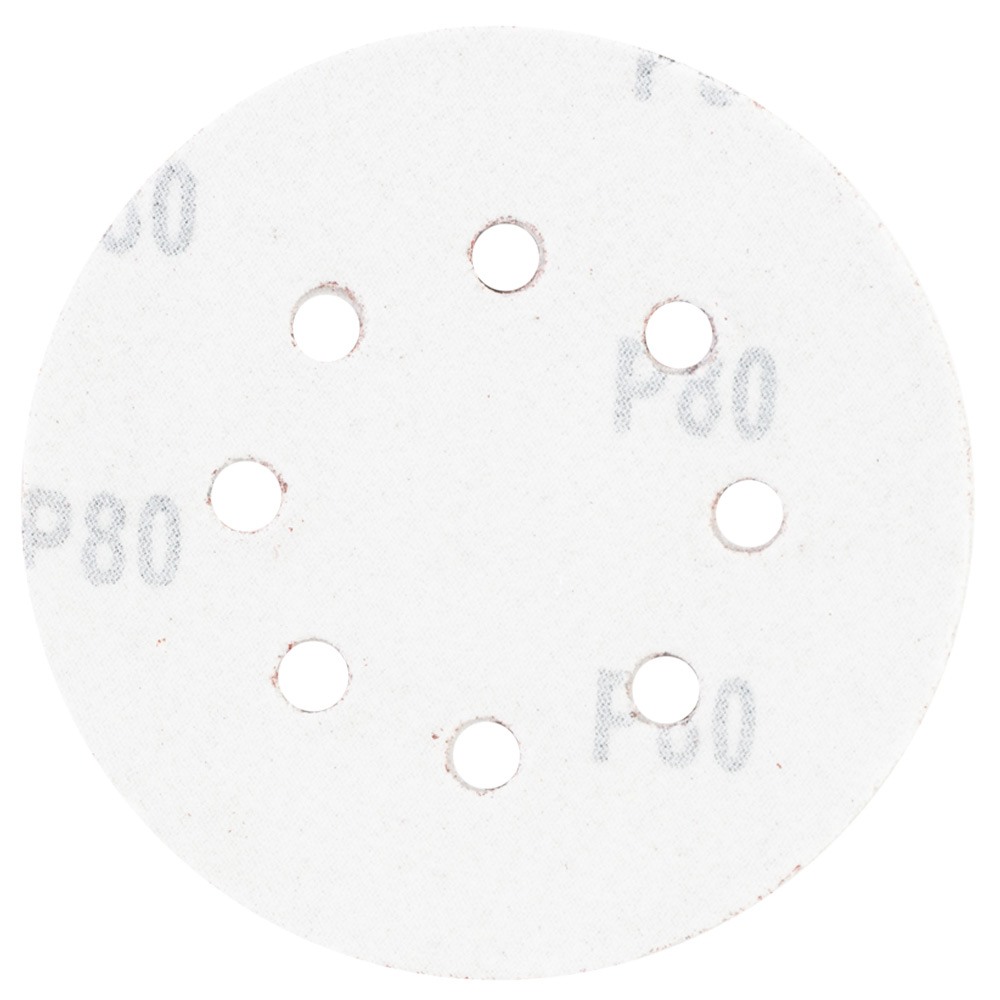 Шлифовальный круг 8 отверстий Ø125мм P80 (10шт) SIGMA (9122651) - фото №2 - мал.