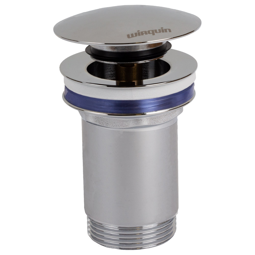 Клапан донный для раковины Click-Clack с переливом 1¼" 100-119мм WIRQUIN (9545500) - фото №2 - мал.