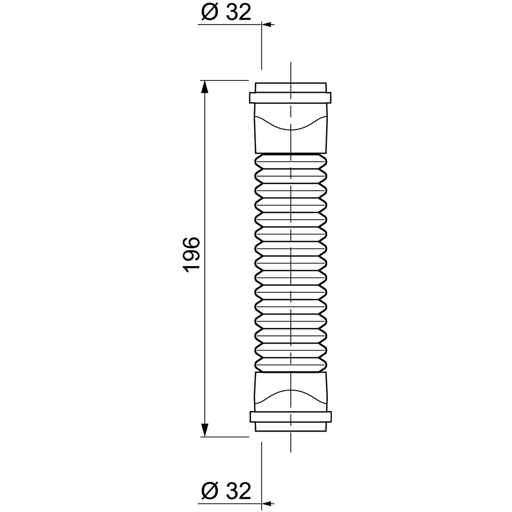 З'єднання гнучке Magiflex Ø32мм F-F 196мм WIRQUIN (9549352) - фото №5 мал.