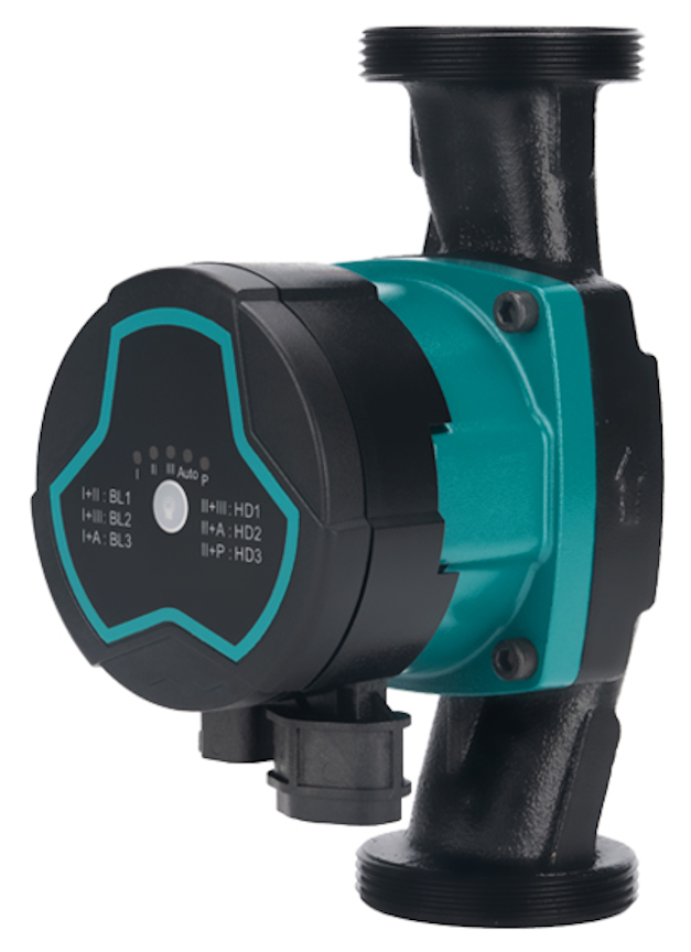 Насос циркуляційний енергозберігаючий 5-25Вт Hmax 4м Qmax 47л/хв Ø1½" 180мм + гайки Ø1" AQUATICA GPA25-4/180 III (774043) - фото №1 мал.