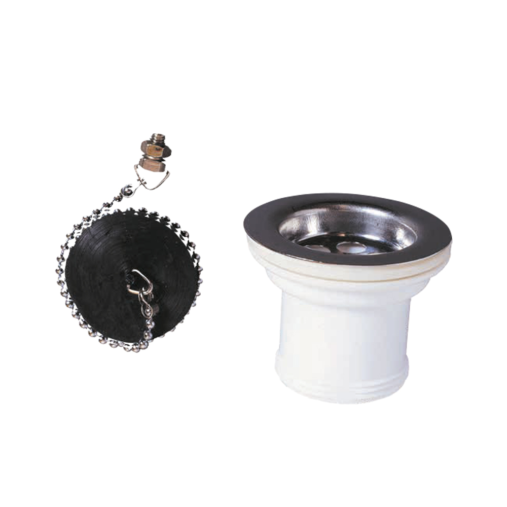 Клапан донний для кухонної мийки з пробкою на ланцюжку 1½" WIRQUIN (9545820) - фото №1 мал.