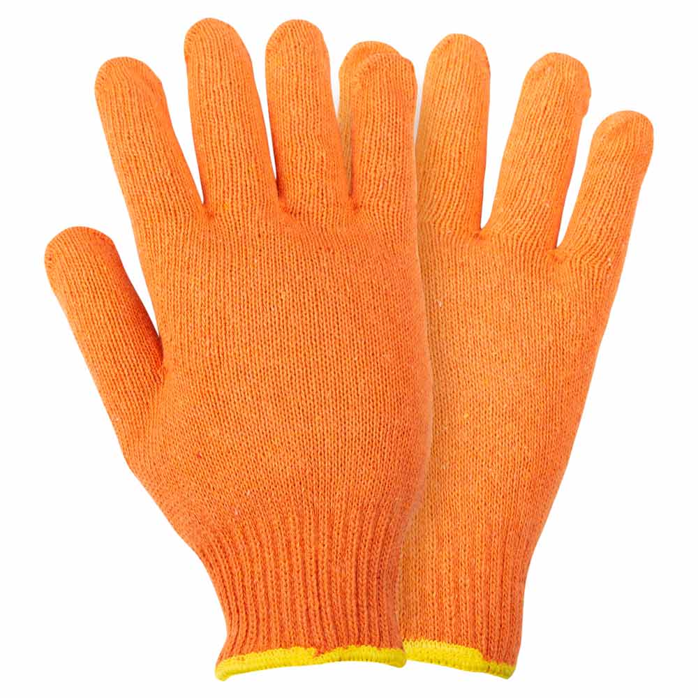 Перчатки трикотажные без точечного ПВХ покрытия р10 Универсал (оранжевые) SIGMA (9441441) - фото №2 - мал.