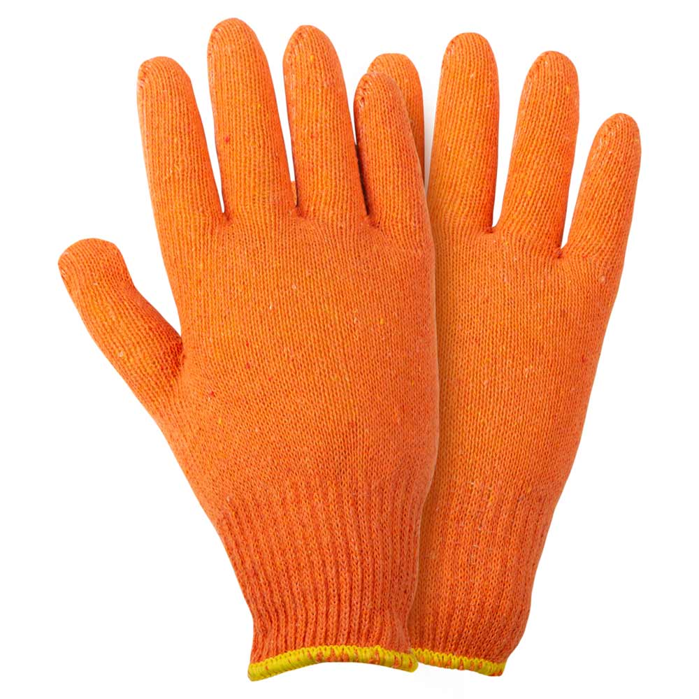 Перчатки трикотажные без точечного ПВХ покрытия р10 Лайт (оранжевые) GRAD (9441845) - фото №2 - мал.