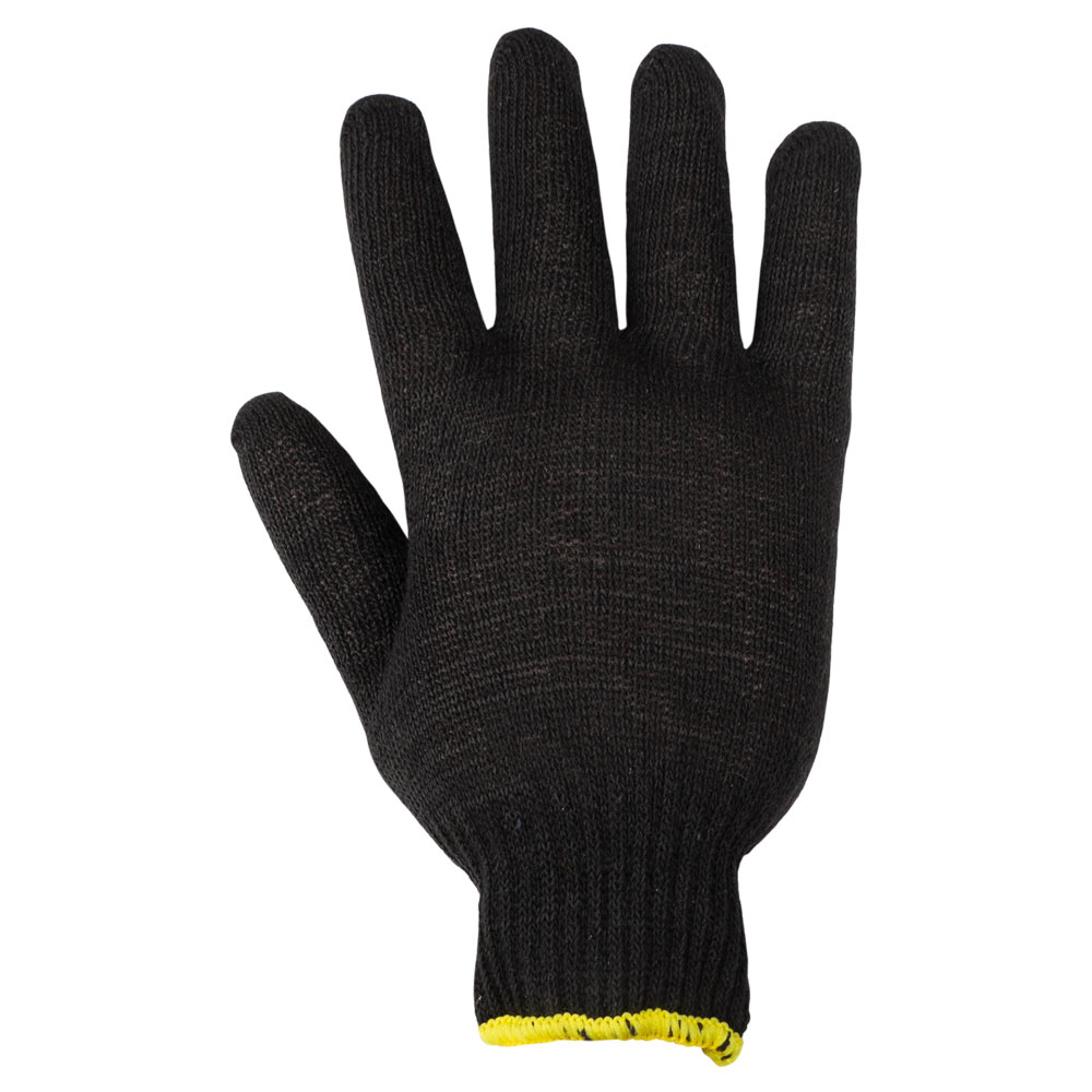 Перчатки трикотажные без точечного ПВХ покрытия р10 Лайт (черные) GRAD (9441785) - фото №4 - мал.