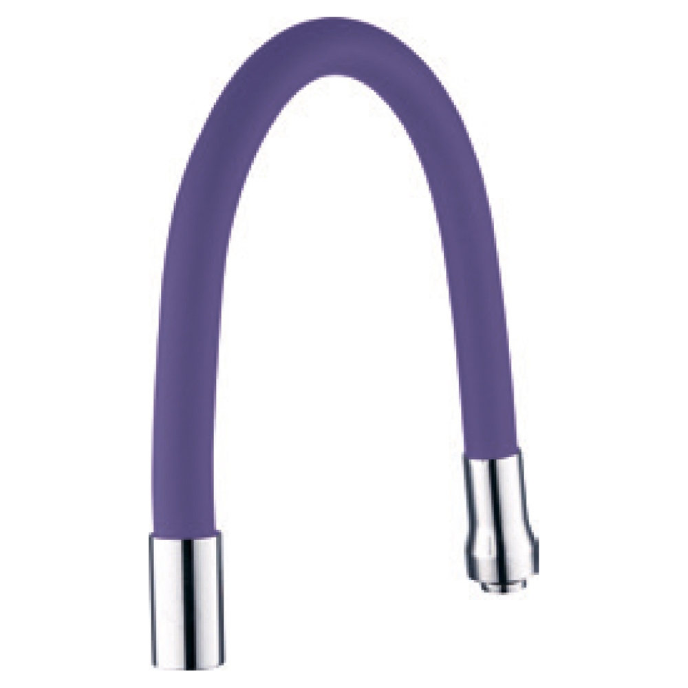 Вилив (гусак) 3/4" для кухні силіконовий фіолетовий AQUATICA (XH-5243) (9793514) - фото №1 мал.